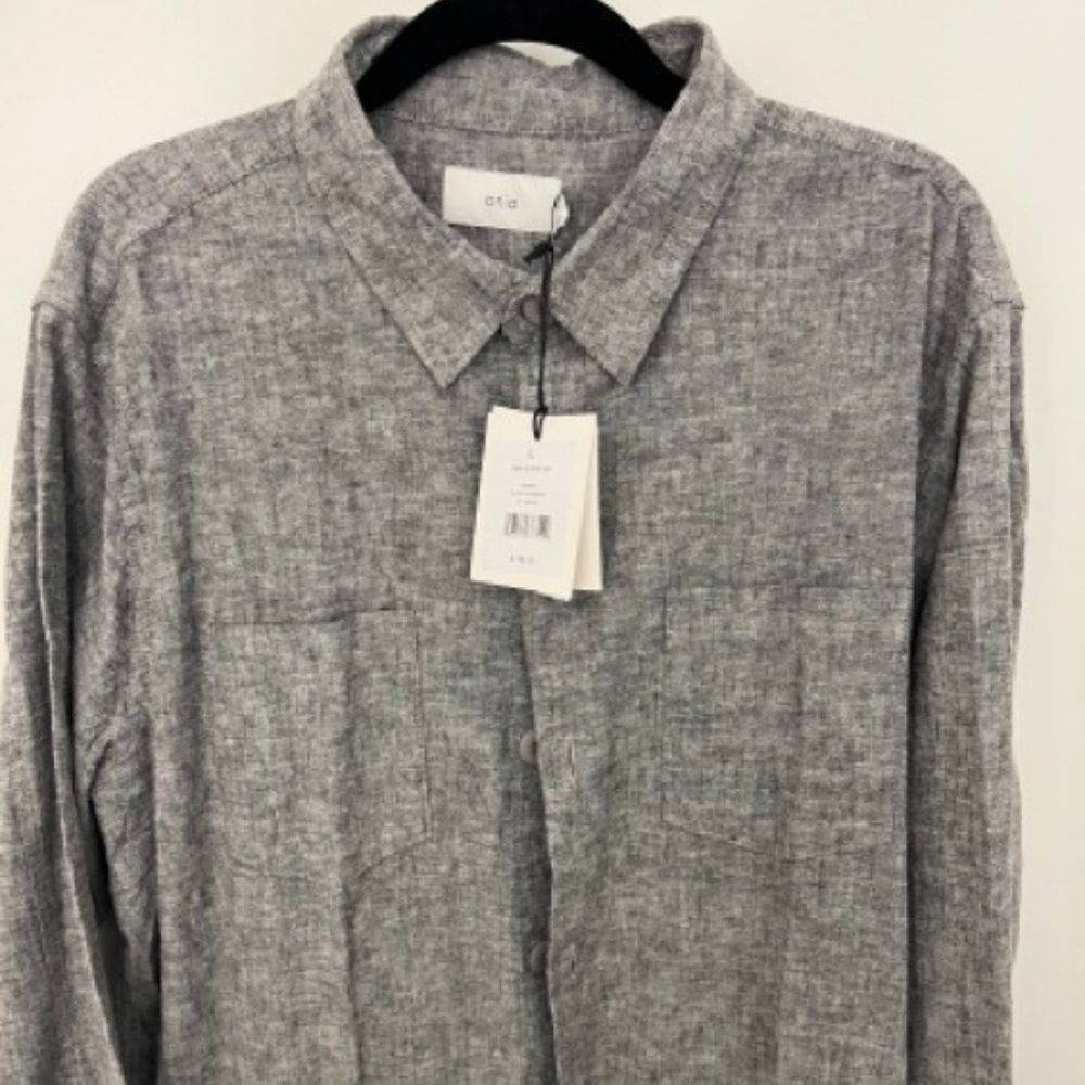 Onia Men's Linen Button Down Over Shirt